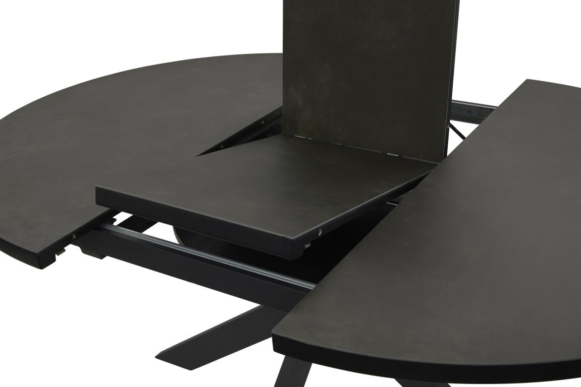 GBO - Tafel TF2205 - Rond - Antraciet - 120 ( 160 ) x 76 cm