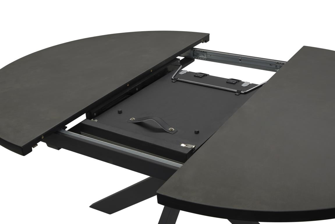 GBO - Tafel TF2205 - Rond - Antraciet - 120 ( 160 ) x 76 cm