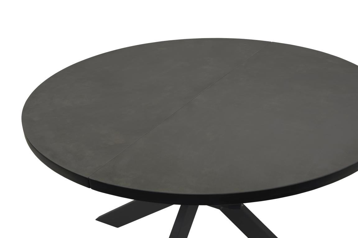 GBO - Tafel TF2205 - Rond - Antraciet - 120 ( 160 ) x 76 cm