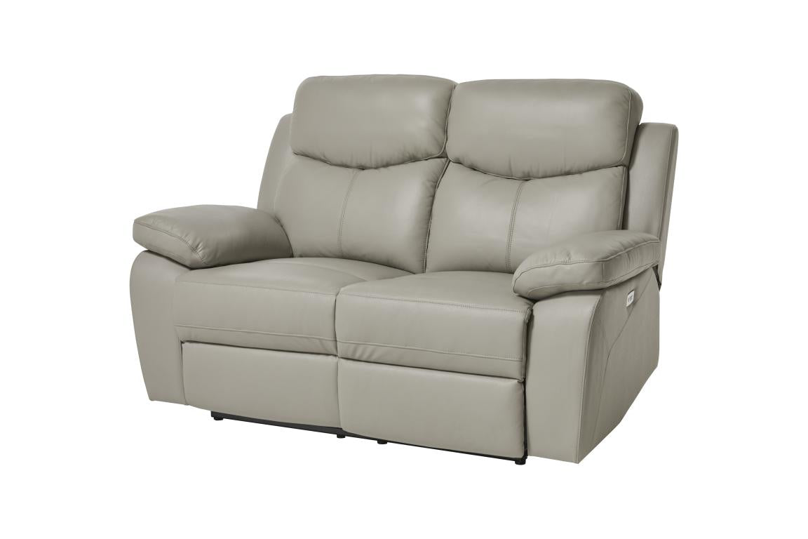 GBO - Relax 2 places Victoria - Semi-cuir Gris clair - 157x99x93 cm