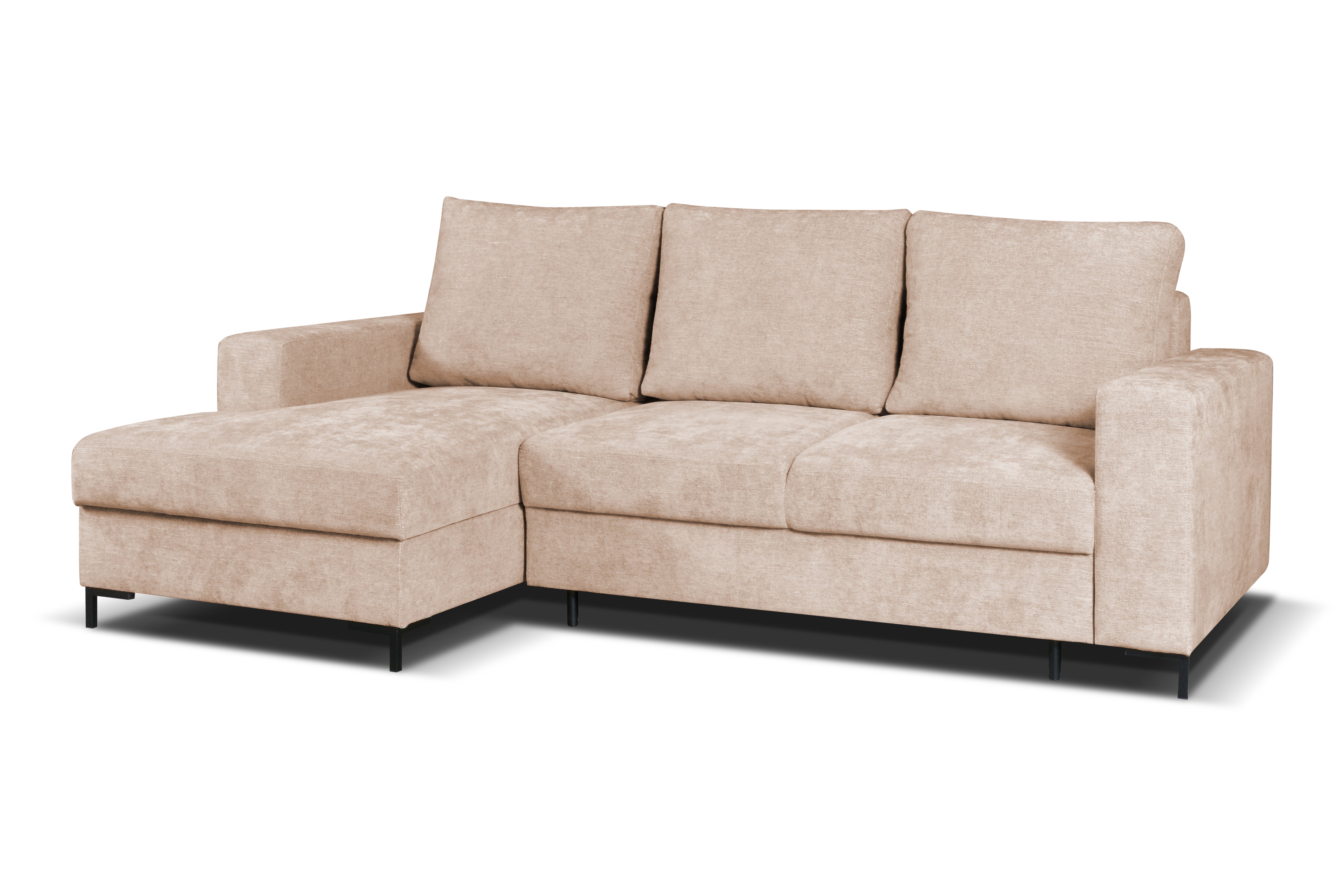 2BM - Salon Edina – Fonction lit – Espace de rangement – ​​Gauche – 145x242x95cm