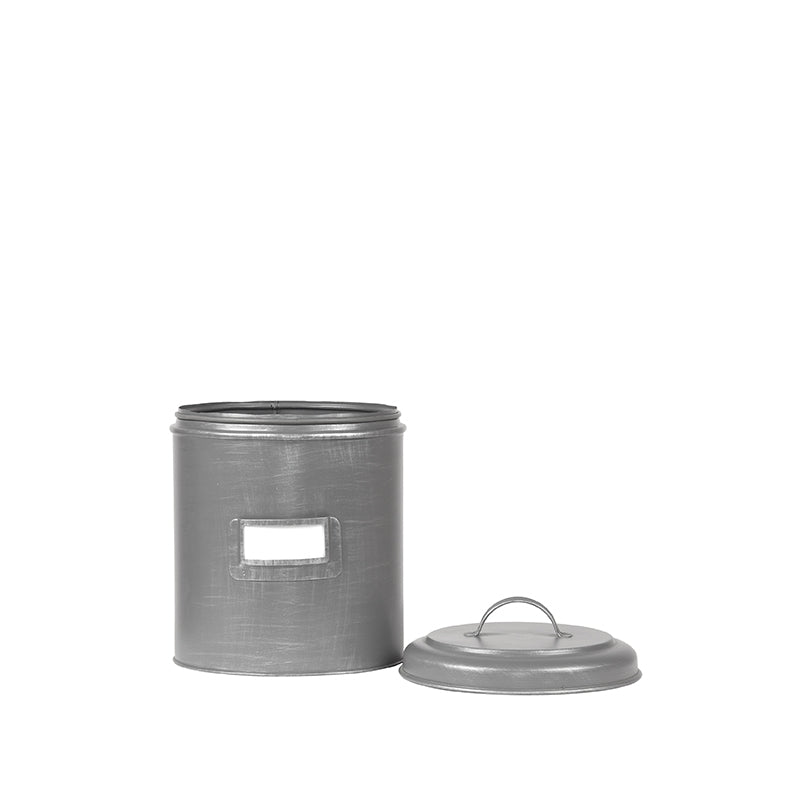 LABEL51 Opbergblik - Antiek grijs - Metaal - M - 14x14x20 cm