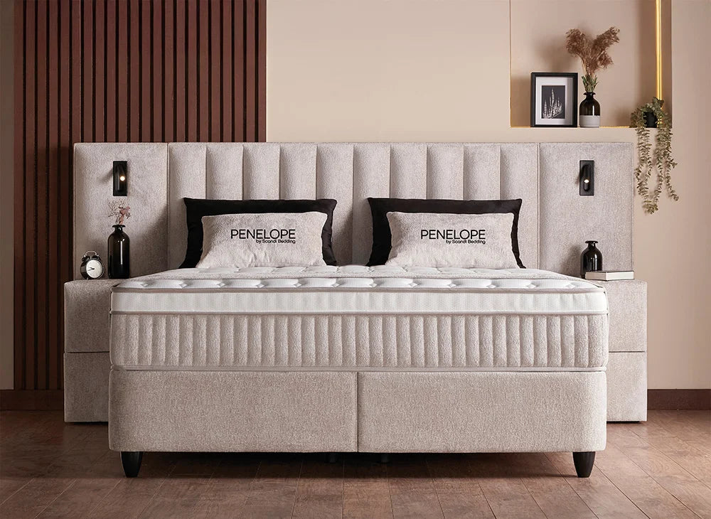 BSP - Boxspring Penelope - Stof -  Beige - 160x200 cm