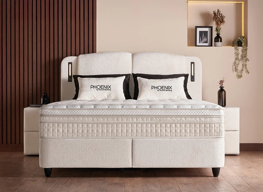 BSP - Boxspring Phoenix - Stof -  Ecru - 140x200 cm