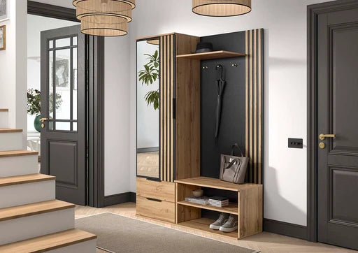 GBO - Armoire de rangement Tamarisk - Chêne Wotan - 140x200x40 cm