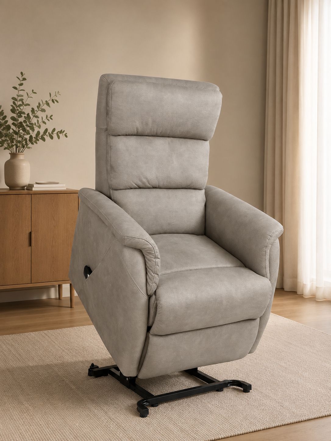 ORN - Elektrische relax Palma - Stof - Grijs - Twee motoren - 75x116x55cm
