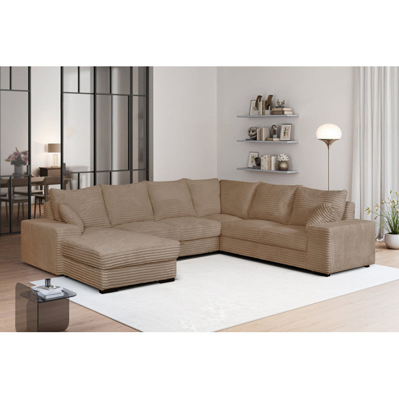 MLM - Salon Diana Links - Bruin Stof - 180×340×267 cm