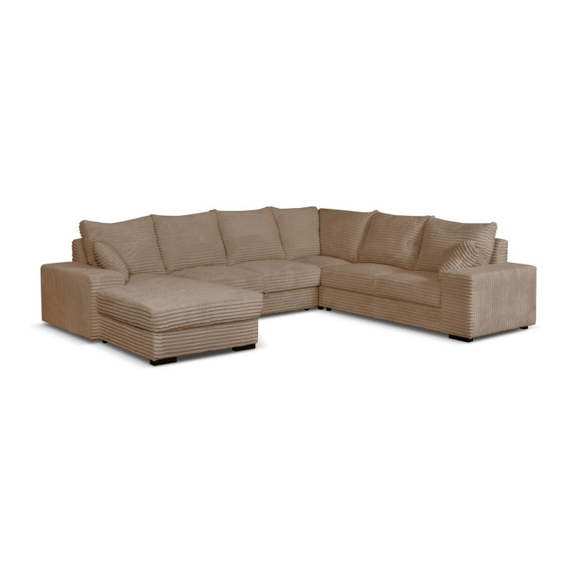 MLM - Salon Diana Links - Bruin Stof - 180×340×267 cm