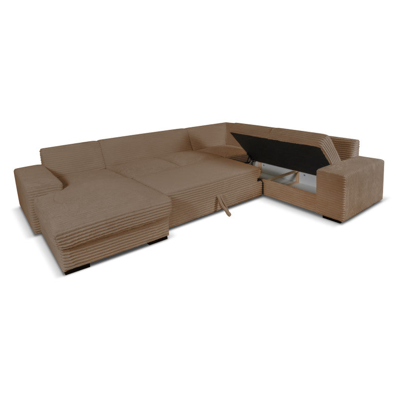 MLM - Salon Diana Links - Bruin Stof - 180×340×267 cm