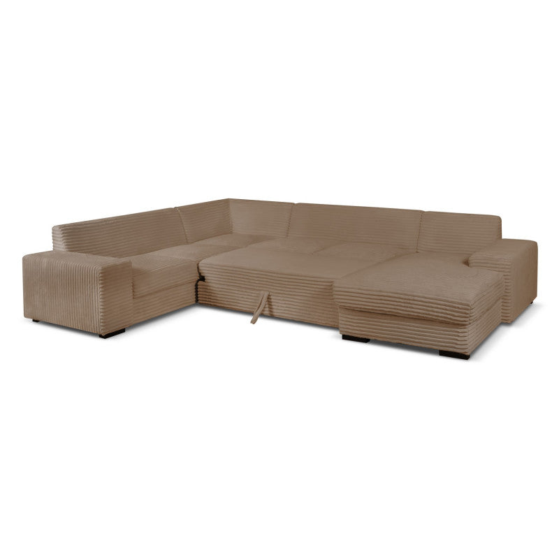 MLM - Salon Diana Rechts - Bruin Stof - 267×340×180 cm