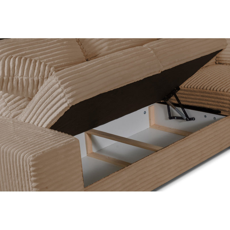 MLM - Salon Diana Rechts - Bruin Stof - 267×340×180 cm