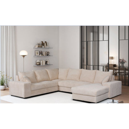 MLM - Salon Diana Rechts - Beige Stof - 267×340×180 cm