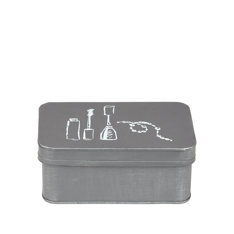 LABEL51 Make-Up opbergkist - Grijs - Metaal