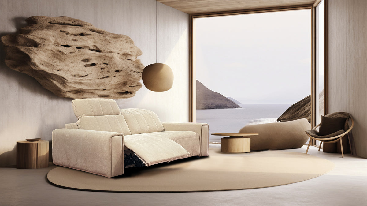 Altoni - Zetelbed Soana - Bed 140cm - 2 Elektrische Relaxen- 214xh106x58cm