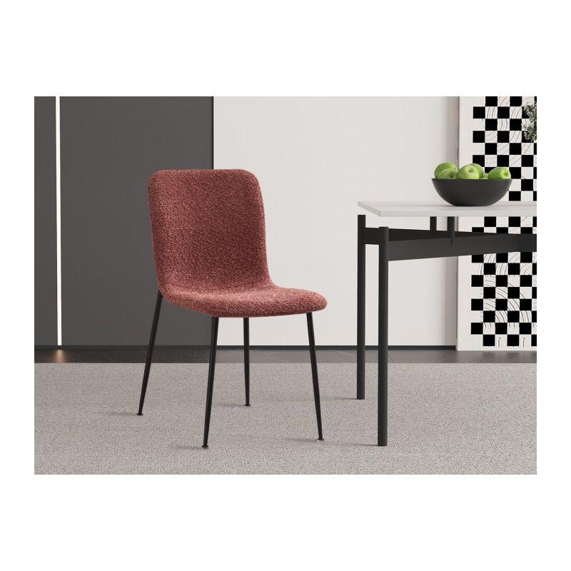 Rousseau - Eetkamerstoel Alice - Boucle - stof - Roze - 42x82x57cm