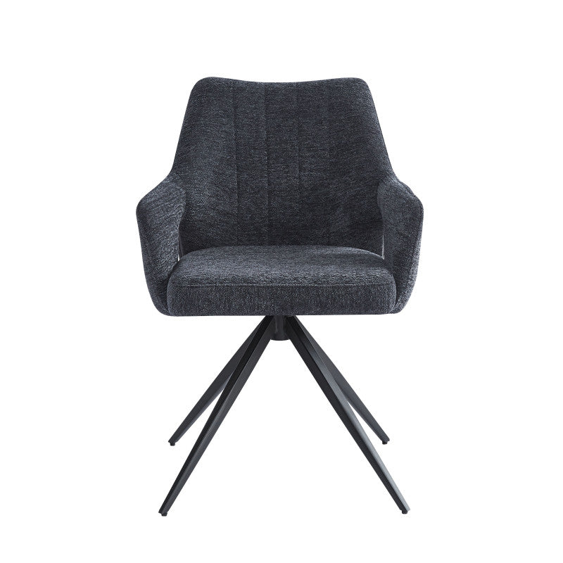 2BM - Chaise Sahana – Noir – Tissu - 63x53x84cm