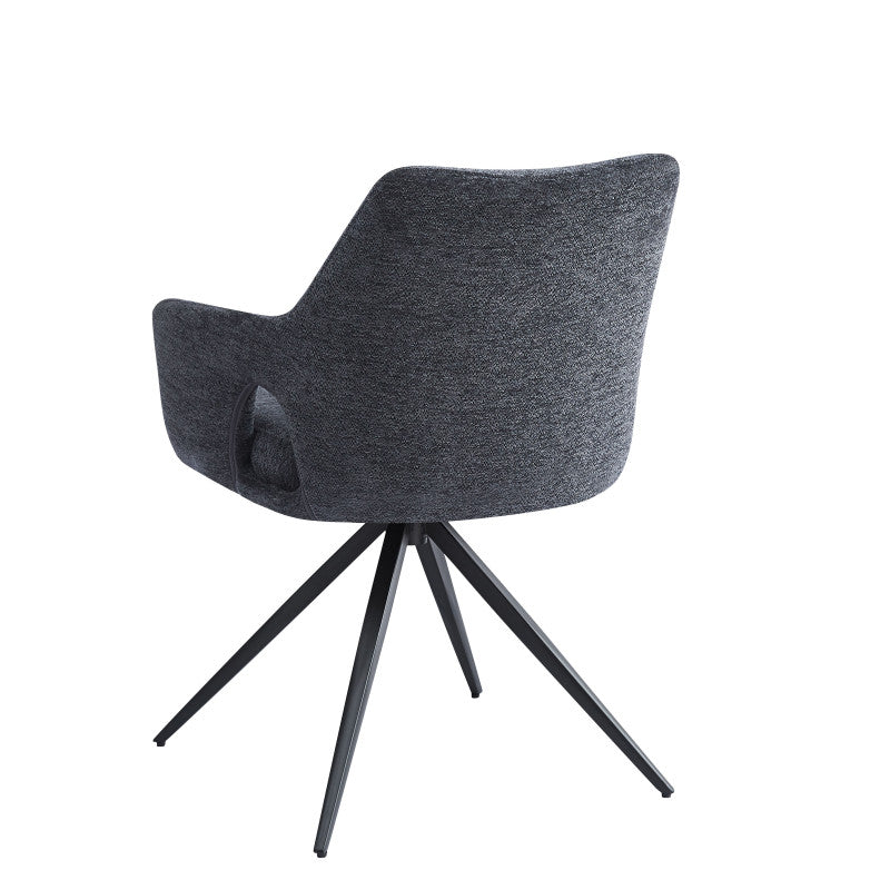 2BM - Chaise Sahana – Noir – Tissu - 63x53x84cm