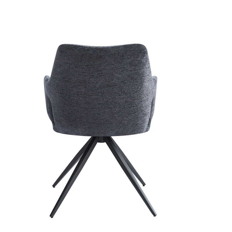 2BM - Chaise Sahana – Noir – Tissu - 63x53x84cm