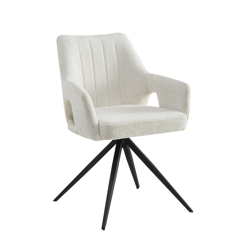 2BM - Chaise Sahana – Beige – Tissu - 63x53x84cm